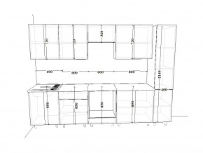 Кухонный гарнитур 17 Белый Вегас 3000 мм в Кусе - kusa.mebel74.com | фото 2