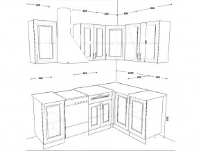 Кухонный гарнитур 2 Белый Вегас 1600х1400 мм в Кусе - kusa.mebel74.com | фото 2