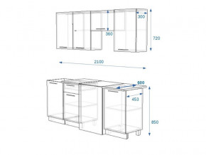 Кухонный гарнитур 8Р РоялВуд 2100 мм в Кусе - kusa.mebel74.com | фото 2