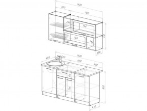 Кухонный гарнитур Антика стандарт 1600 мм в Кусе - kusa.mebel74.com | фото 6