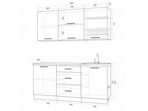 Кухонный гарнитур Флоренс Грин 1800 в Кусе - kusa.mebel74.com | фото 3