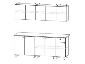 Кухонный гарнитур КГ 1 2000 Дуб Золотой в Кусе - kusa.mebel74.com | фото 2