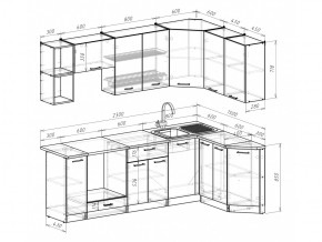 Кухонный гарнитур Лариса прайм 5 2300х1500 мм в Кусе - kusa.mebel74.com | фото 6