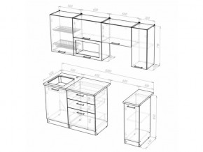 Кухонный гарнитур Лоретта ультра 2000 мм в Кусе - kusa.mebel74.com | фото 6