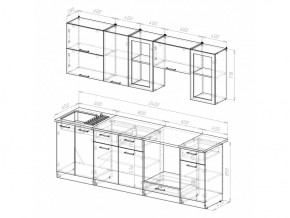 Кухонный гарнитур Ника базис 2400 мм в Кусе - kusa.mebel74.com | фото 2