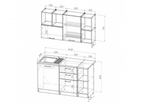 Кухонный гарнитур Ольга медиум 3 1400 мм в Кусе - kusa.mebel74.com | фото 6