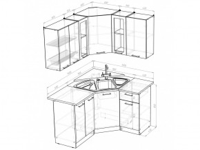 Кухонный гарнитур Ольга оптима 2 1500х1300 мм в Кусе - kusa.mebel74.com | фото 5