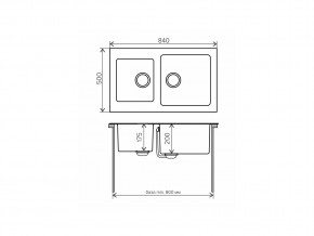 Мойка комбинированная Tolero twist TTS-840 Белый 923 в Кусе - kusa.mebel74.com | фото 2