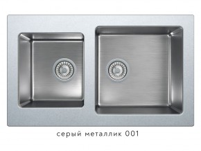 Мойка комбинированная Tolero twist TTS-840 Серый металлик 001 в Кусе - kusa.mebel74.com | фото