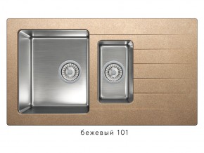 Мойка комбинированная Tolero twist TTS-890 Бежевый 101 в Кусе - kusa.mebel74.com | фото