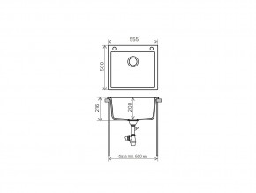 Мойка кварцевая Tolero R-111 Бежевый 101 в Кусе - kusa.mebel74.com | фото 2