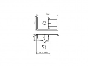 Мойка кварцевая Tolero R-112 Бежевый 101 в Кусе - kusa.mebel74.com | фото 2