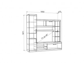 Мини-стенка Макси дуб сонома/белое дерево в Кусе - kusa.mebel74.com | фото 2