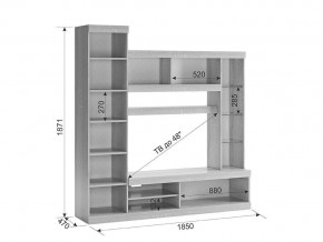 Мини-стенка Макси дуб сонома/белое дерево в Кусе - kusa.mebel74.com | фото 4