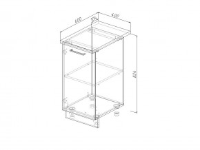 Н 40 Модуль нижний Без Столешницы МН 40 в Кусе - kusa.mebel74.com | фото