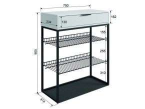 Обувница Краш черный муар/белое дерево в Кусе - kusa.mebel74.com | фото 7