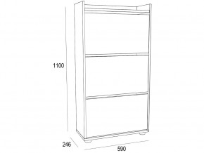 Обувница MODUL 3-х секционная Бетон серый в Кусе - kusa.mebel74.com | фото 2