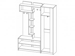 Прихожая базовый модуль Марица венге-дуб молочный в Кусе - kusa.mebel74.com | фото 3