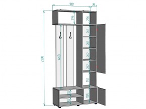 Прихожая с зеркалом V1_M в Кусе - kusa.mebel74.com | фото 3