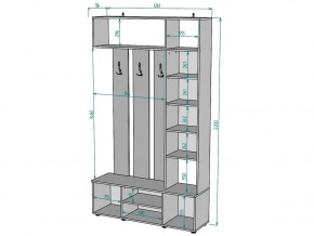 Прихожая с зеркалом V20_M в Кусе - kusa.mebel74.com | фото 3