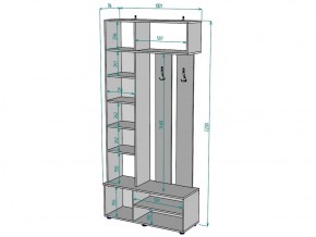 Прихожая с зеркалом V25_M в Кусе - kusa.mebel74.com | фото 3