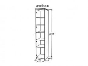 Шкаф 1-но створчатый для белья Ольга 13 в Кусе - kusa.mebel74.com | фото 3