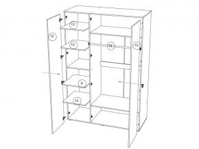 Шкаф 3-х створчатый Валенсия Миф в Кусе - kusa.mebel74.com | фото 2