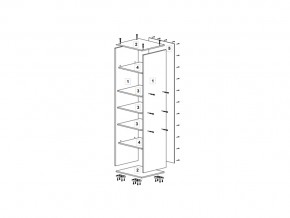 Шкаф 400 для белья (ДБ) ТМК Дуб млечный в Кусе - kusa.mebel74.com | фото 2