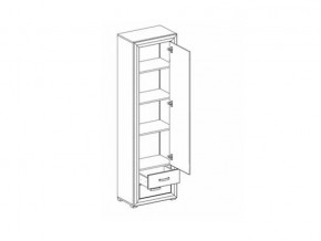 Шкаф B136-REG1D2S Мальта сибирская лиственница в Кусе - kusa.mebel74.com | фото 2