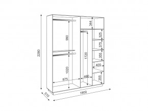 Шкаф четырехдверный с зеркалом М22 Тиффани в Кусе - kusa.mebel74.com | фото 2