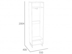 Шкаф для одежды Фолк НМ 014.01 в Кусе - kusa.mebel74.com | фото 2