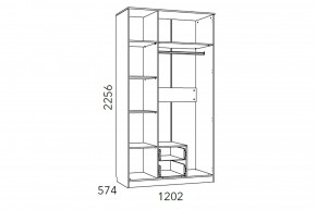 Шкаф комбинированный Фанк НМ 013.08-01 М1 в Кусе - kusa.mebel74.com | фото 3