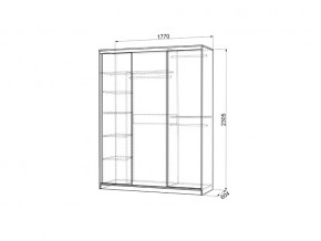 Шкаф-купе Бассо 2-600 дуб млечный/белый в Кусе - kusa.mebel74.com | фото 3