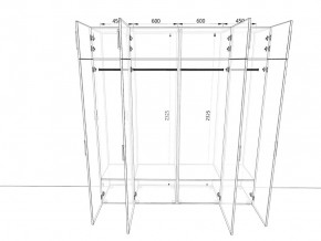 Шкаф распашной 2100К Мокко в Кусе - kusa.mebel74.com | фото 2