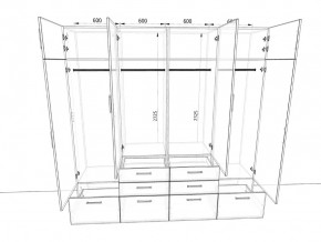 Шкаф распашной 2400А Антрацит в Кусе - kusa.mebel74.com | фото 2