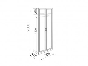 Шкаф штанга 800 Остин модуль 2 в Кусе - kusa.mebel74.com | фото 2