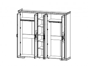 Шкаф SZF5D Марсель ясень снежный в Кусе - kusa.mebel74.com | фото 2