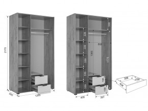 Шкаф трехдверный Адам дуб крафт золотой/белое дерево в Кусе - kusa.mebel74.com | фото 2