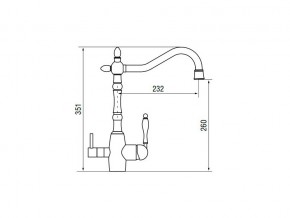 Смеситель Classic LM2193 Bronze в Кусе - kusa.mebel74.com | фото 2