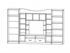 Стенка Палермо-3 Венге/анкор белый в Кусе - kusa.mebel74.com | фото 2