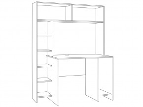 Стол компьютерный 12.73 Комфорт Дуб Золотой, Белая Аляска в Кусе - kusa.mebel74.com | фото 4