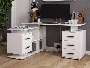 Стол компьютерный угловой СКМУ-3 белый в Кусе - kusa.mebel74.com | фото 1