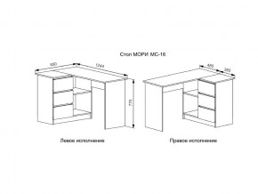 Стол Мори МС-16/2 УНИ Графит в Кусе - kusa.mebel74.com | фото 2