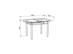 Стол обеденный Квартет дуб млечный в Кусе - kusa.mebel74.com | фото 3
