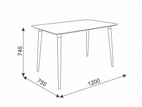 Стол обеденный Сканди 1 белый/светлый лак в Кусе - kusa.mebel74.com | фото 2