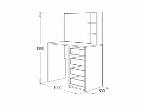 Стол туалетный Фант в Кусе - kusa.mebel74.com | фото 2