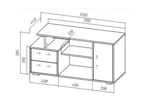 ТВ тумба Лацио дуб крафт/белый в Кусе - kusa.mebel74.com | фото 2