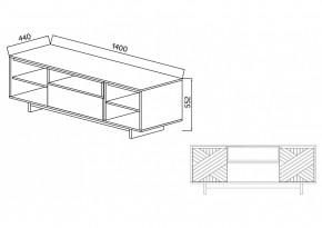 Тумба для ТВА Moderno-1400 Ф3 в Кусе - kusa.mebel74.com | фото 4