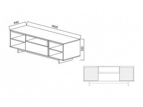 Тумба для ТВА Moderno-1400 Ф4 в Кусе - kusa.mebel74.com | фото 4