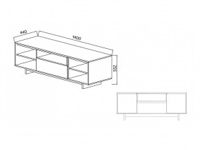 Тумба для ТВА Moderno-1400 Ф6 в Кусе - kusa.mebel74.com | фото 4